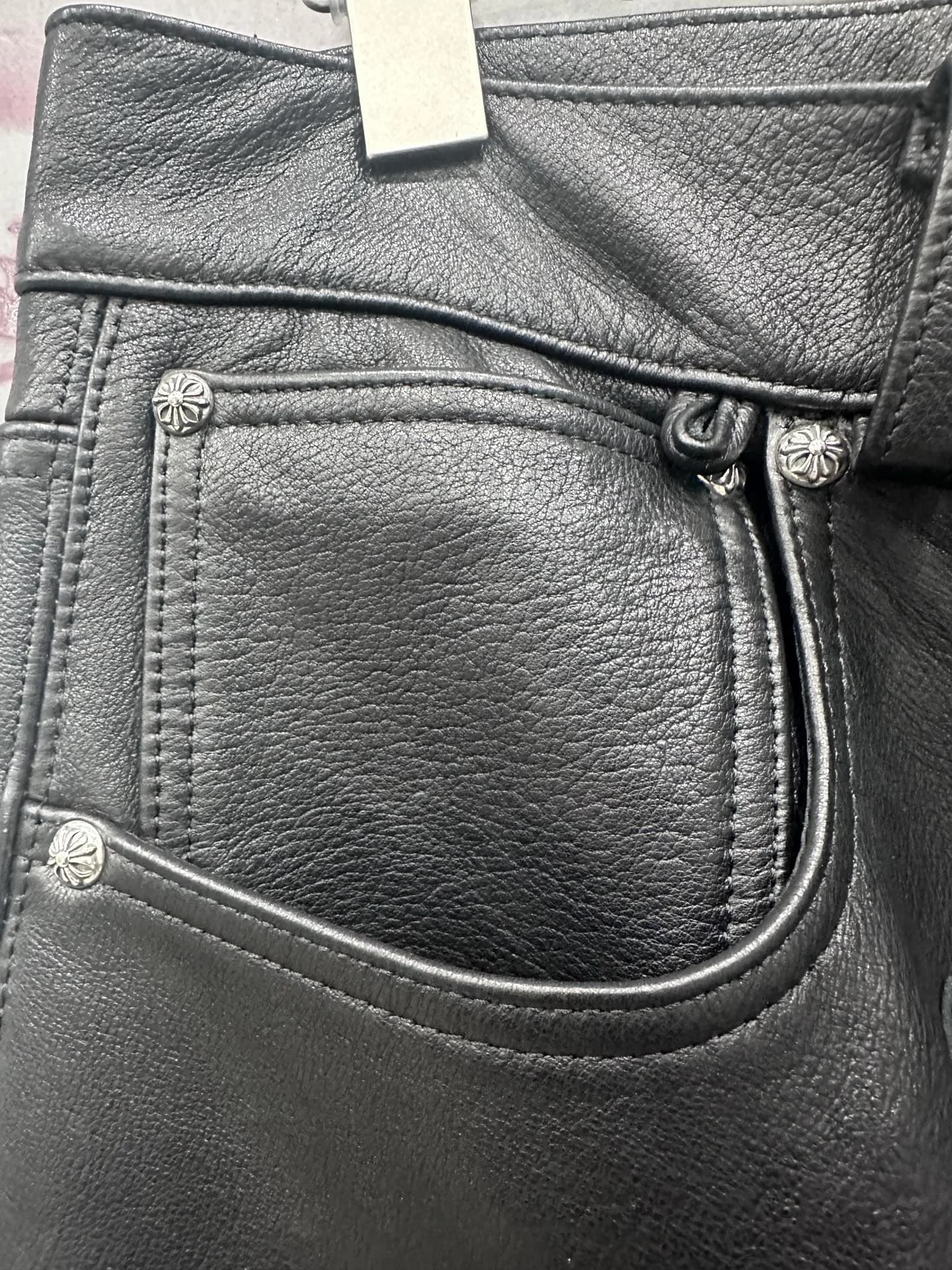 Chrome Hearts кожаные брюки