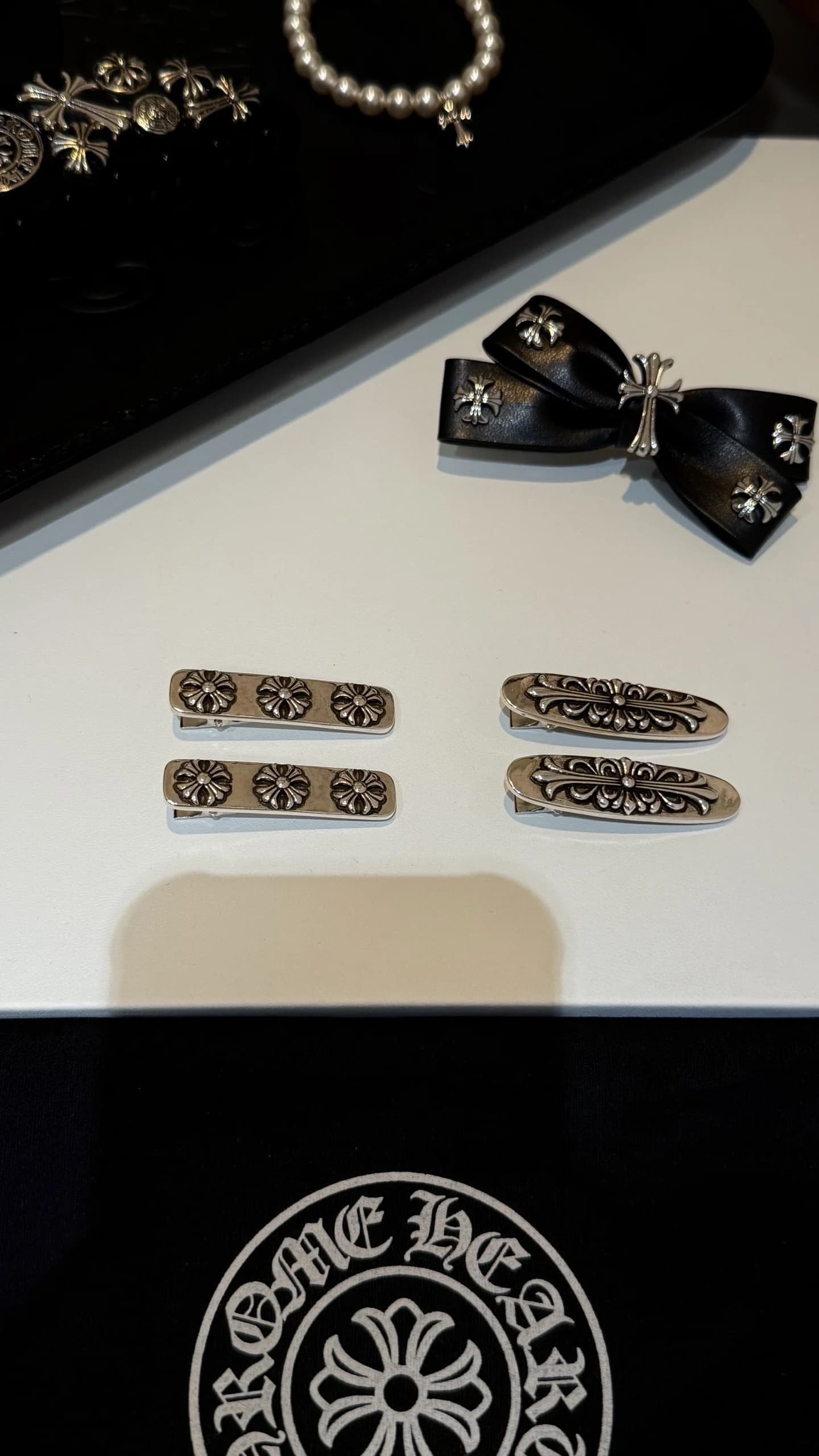 Заколка-автомат Chrome Hearts