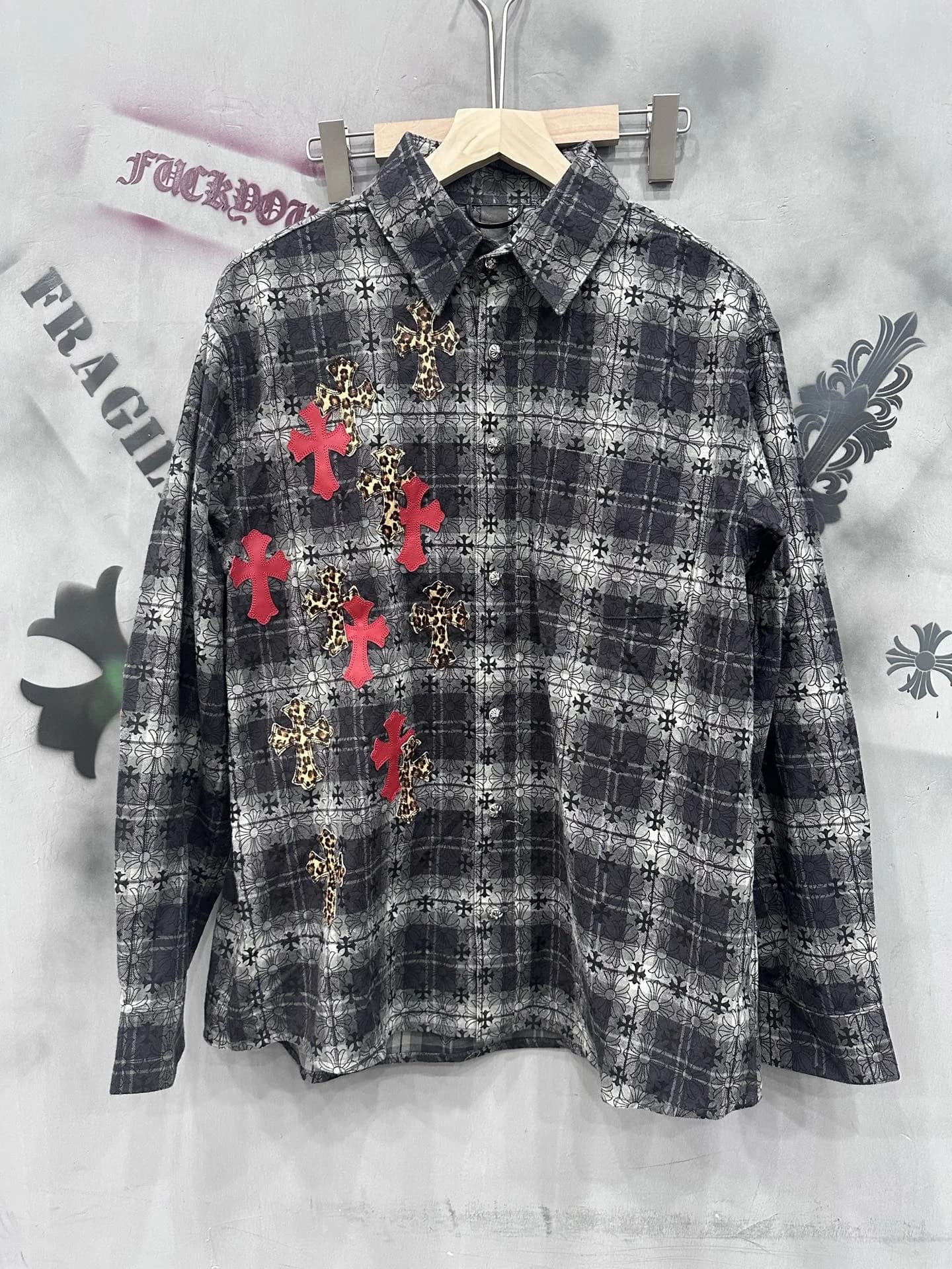 Chrome Hearts Рубашка в клетку