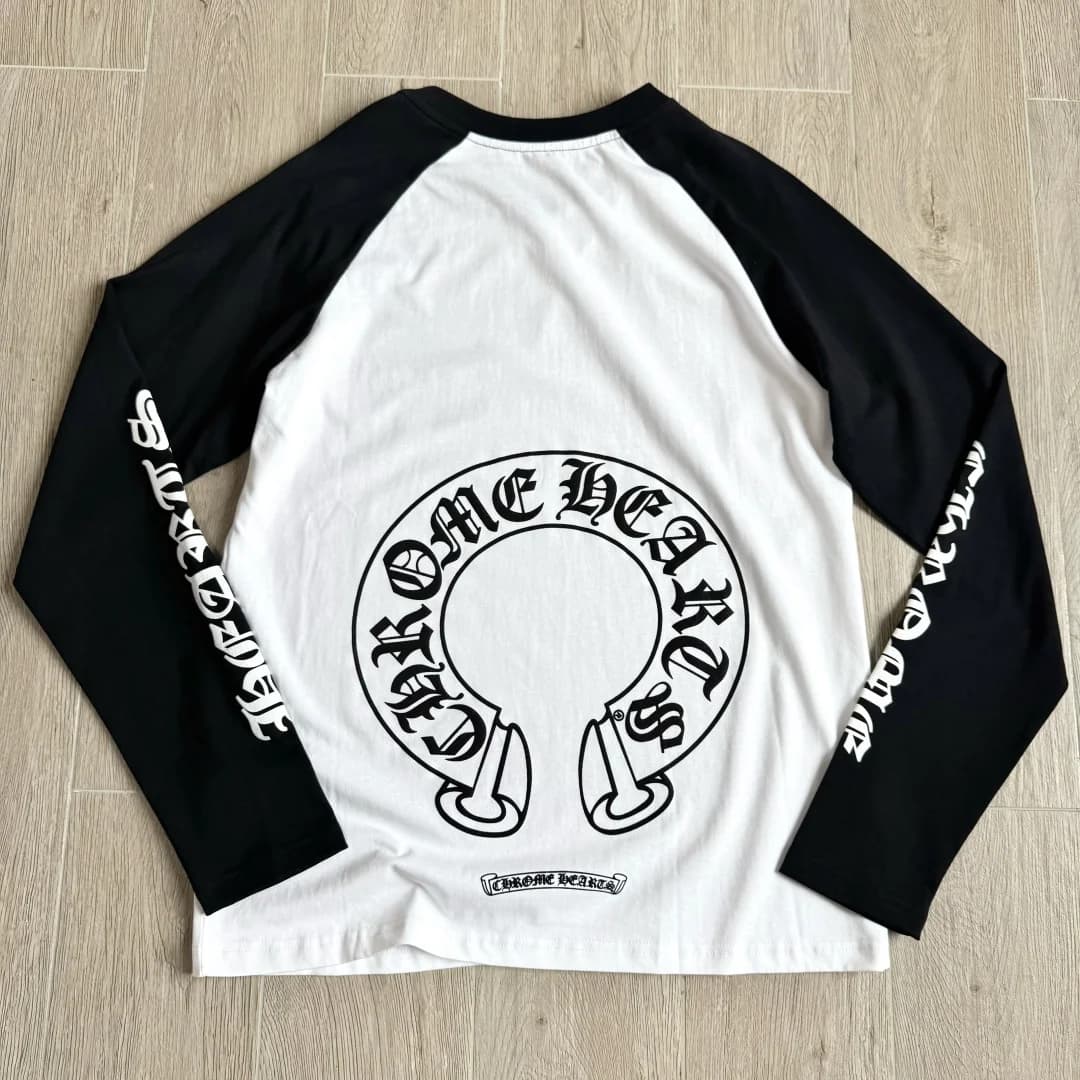Лонгслив Chrome Hearts с принтом на спине, вид сзади