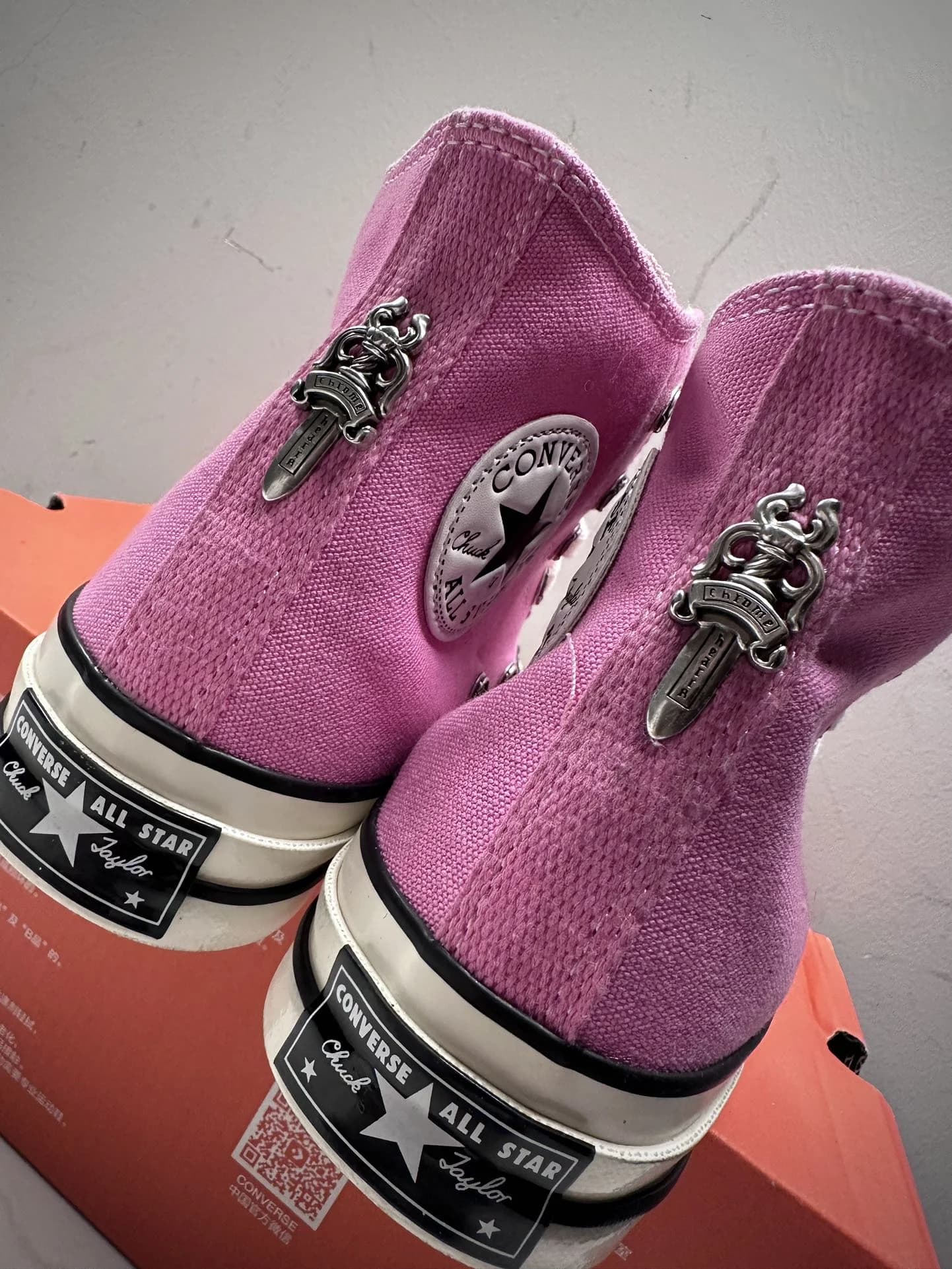Chrome Hearts x Converse Chuck 70 Высокие кеды