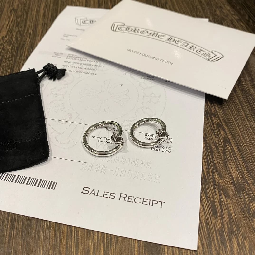 Кольца Chrome Hearts Nail с пыльником и фирменной упаковкой