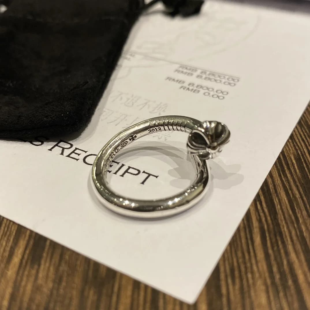 Кольцо Chrome Hearts Nail с винтажным чернением и гравировкой