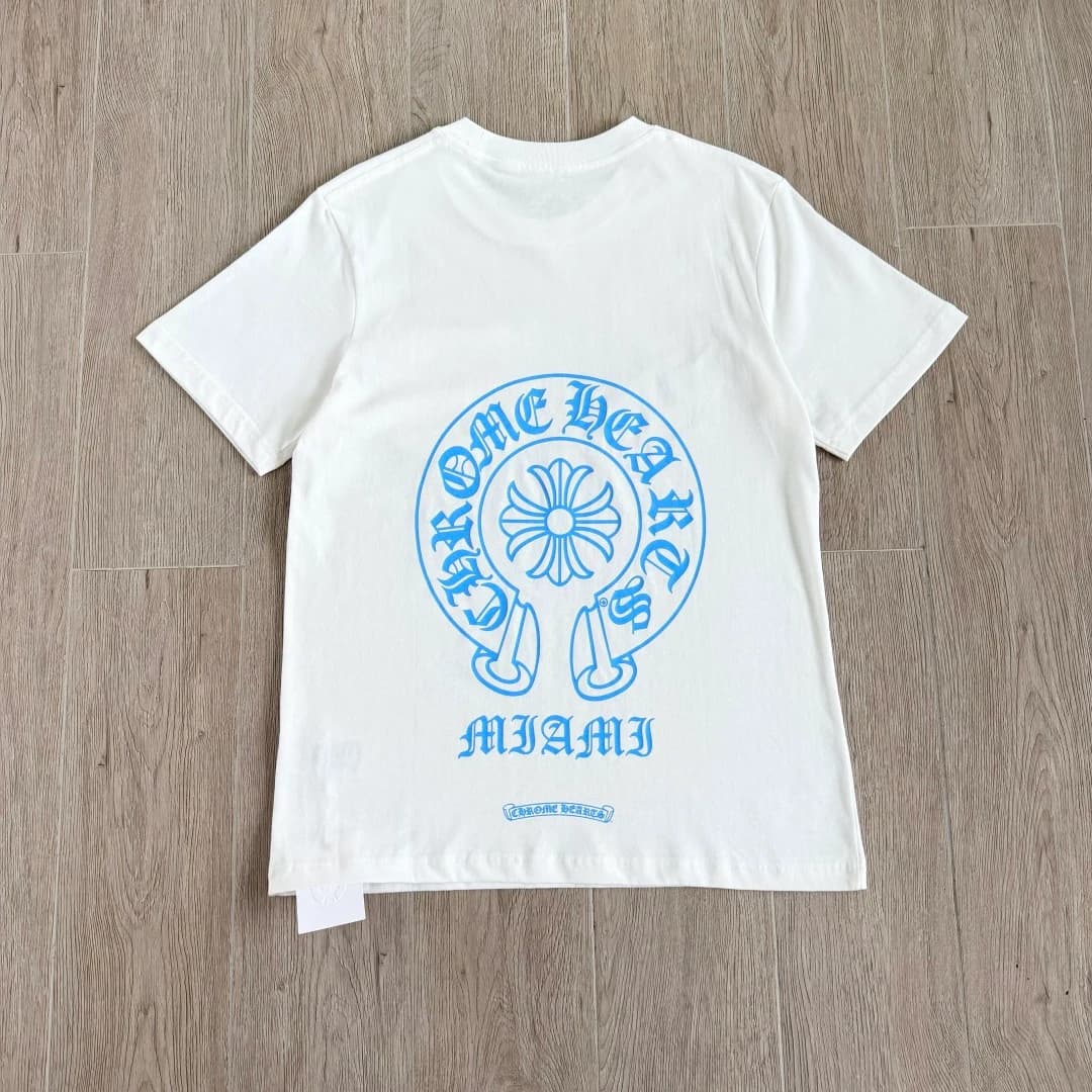 Белая футболка Chrome Hearts Miami, вид сзади