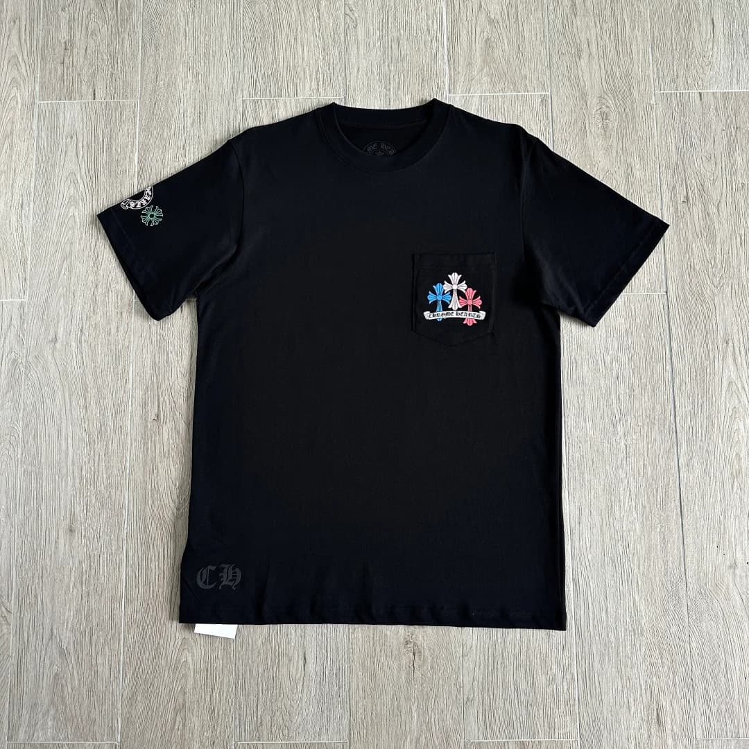 Футболка Chrome Hearts черного цвета, вид спереди