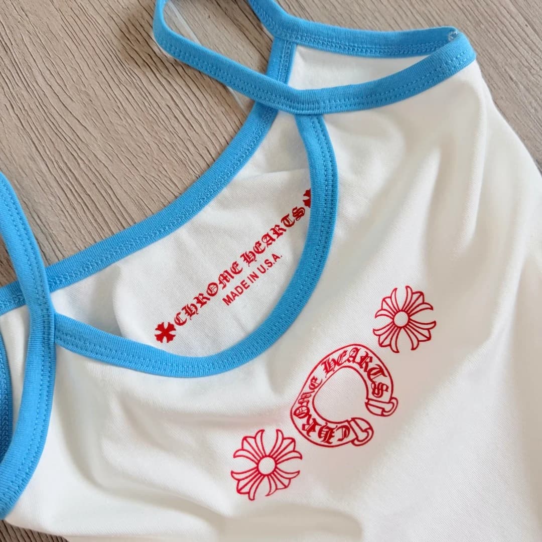 Внутренний принт с логотипом Chrome Hearts на горловине