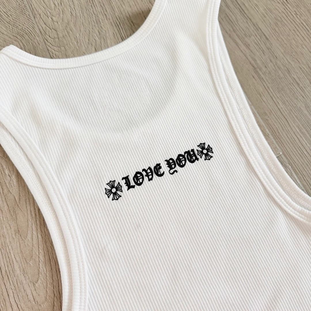 Спинка майки Chrome Hearts с надписью Love You