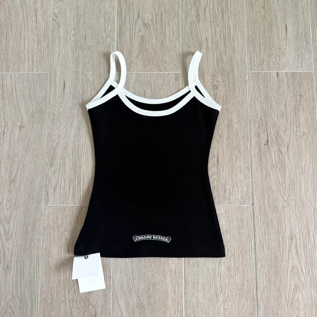 Черный женский топ Chrome Hearts, вид сзади