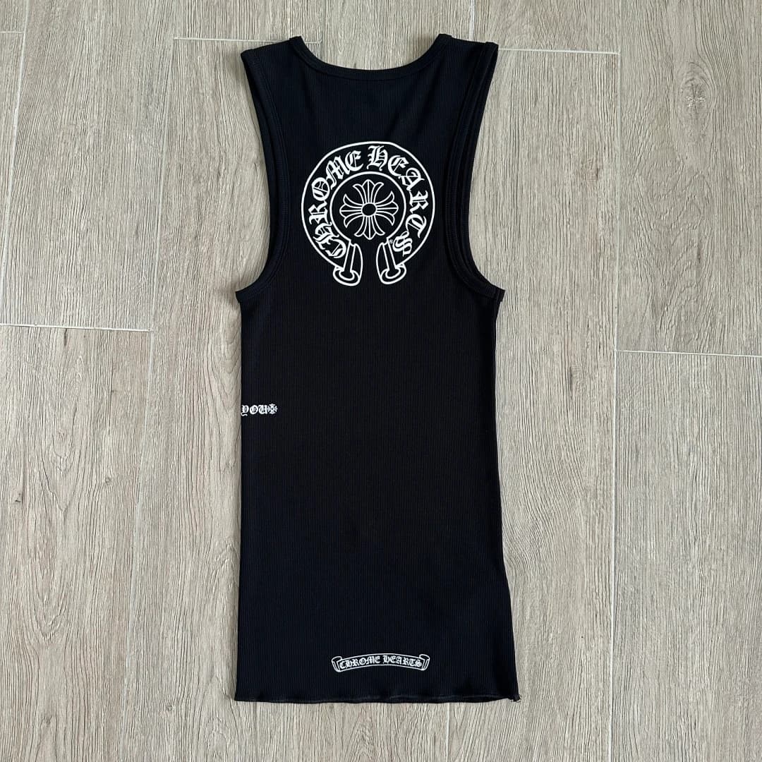 Черная майка Chrome Hearts, вид сзади