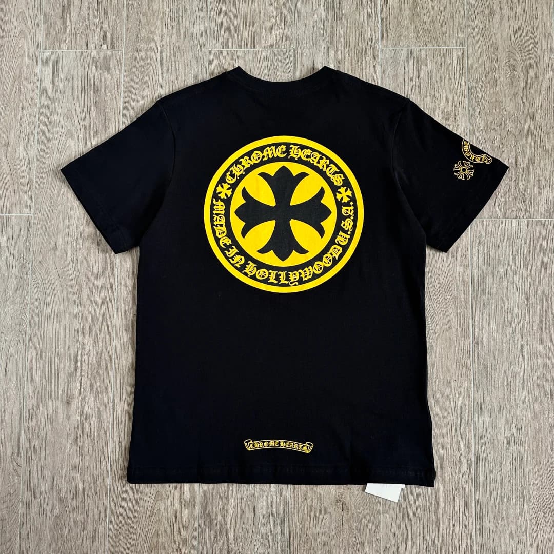 Черная футболка Chrome Hearts сзади