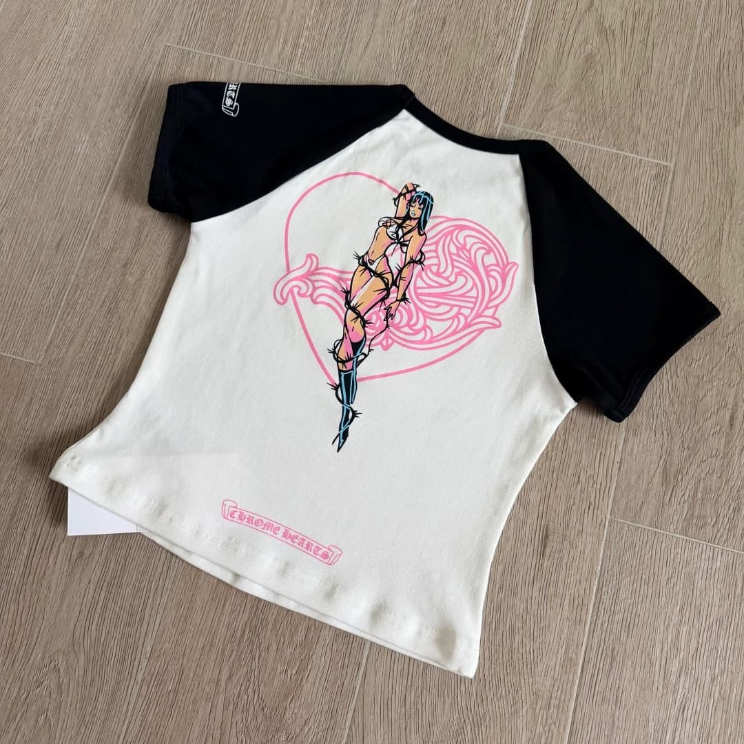 Топ Chrome Hearts x Deadly Doll сзади, вид под углом
