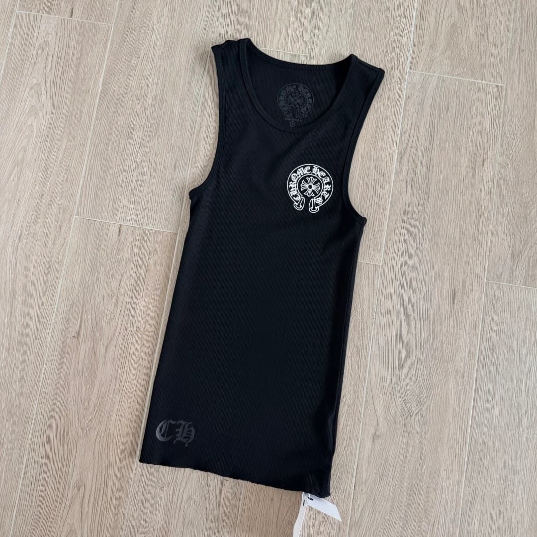 Черная майка Chrome Hearts, вид сзади