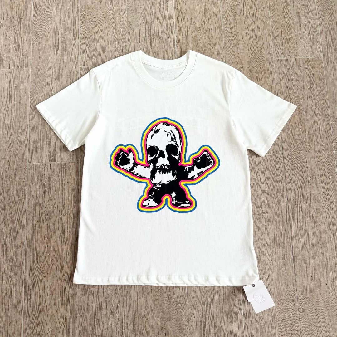 Белая футболка Chrome Hearts Foti Skull, вид спереди