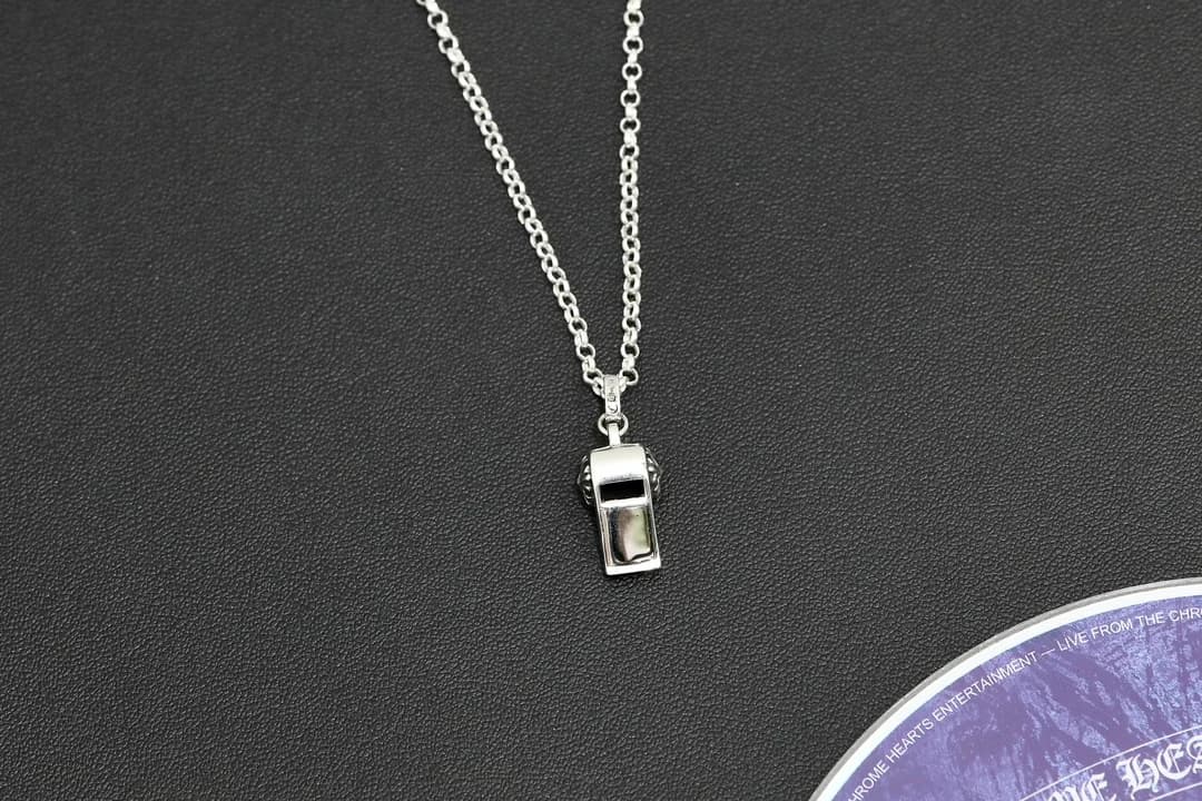 Серебряная подвеска-свисток Chrome Hearts с крестом