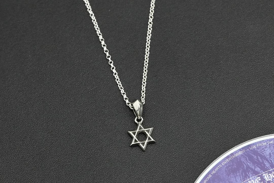 Серебряная подвеска Chrome Hearts шестиконечная звезда