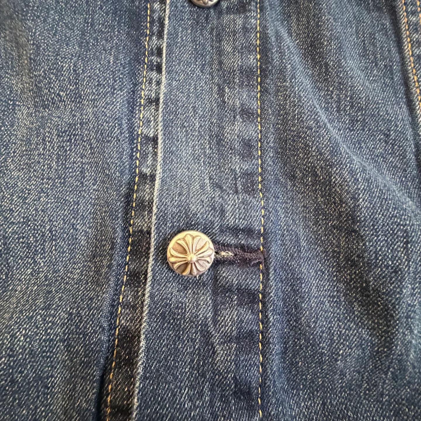 Chrome Hearts x Levi's Джинсовая куртка с кожаными патчами