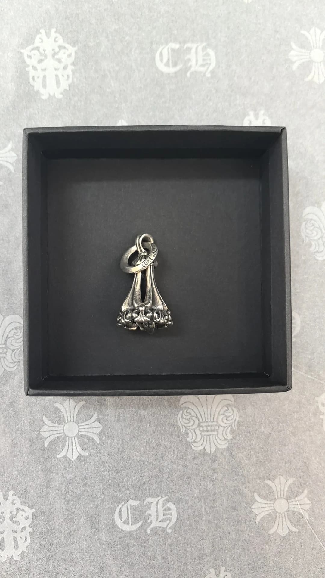 Подвеска-колокольчик Chrome Hearts Bell из серебра в фирменной коробке