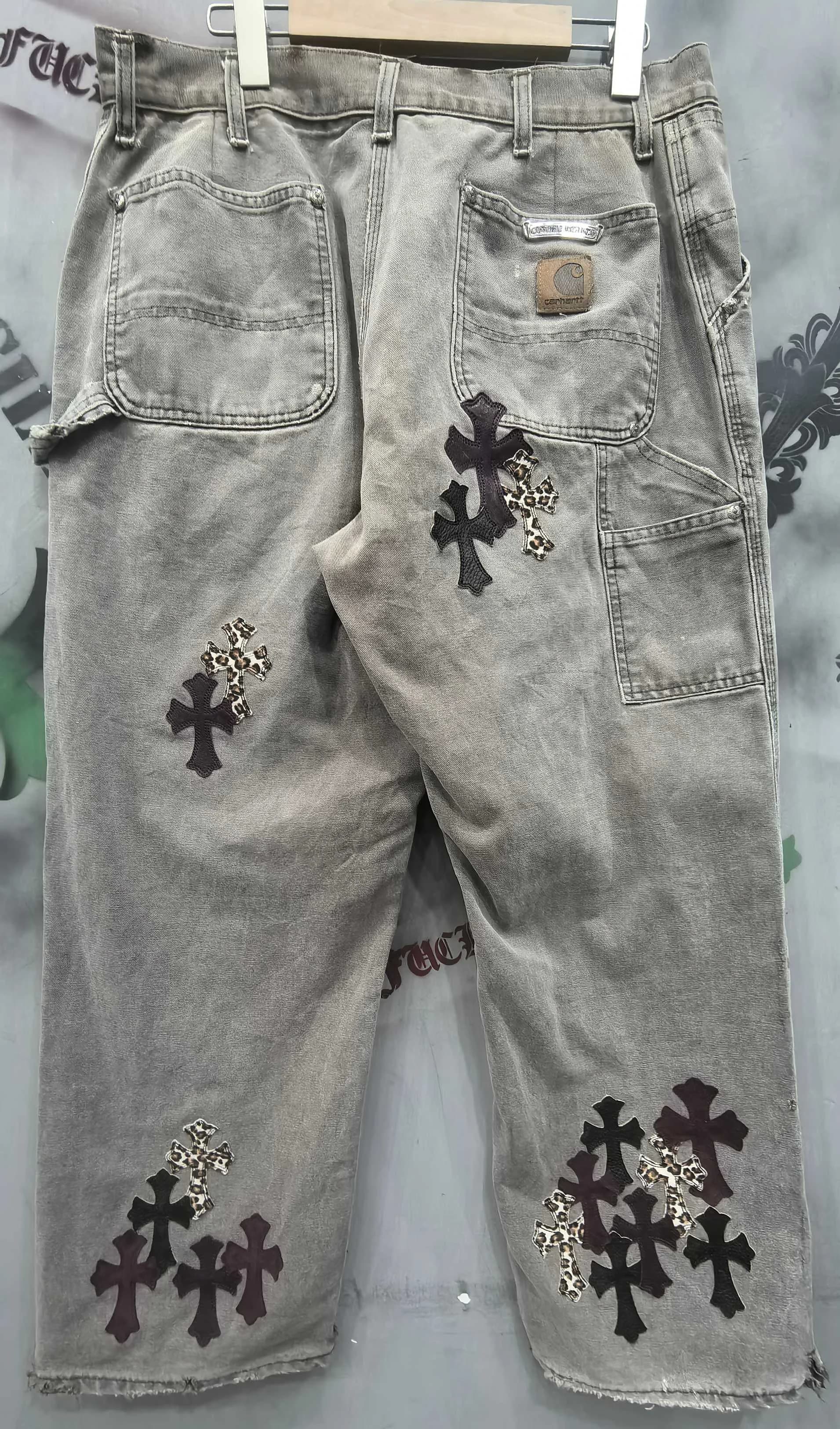 Джинсы Chrome Hearts x Carhartt B12 сзади