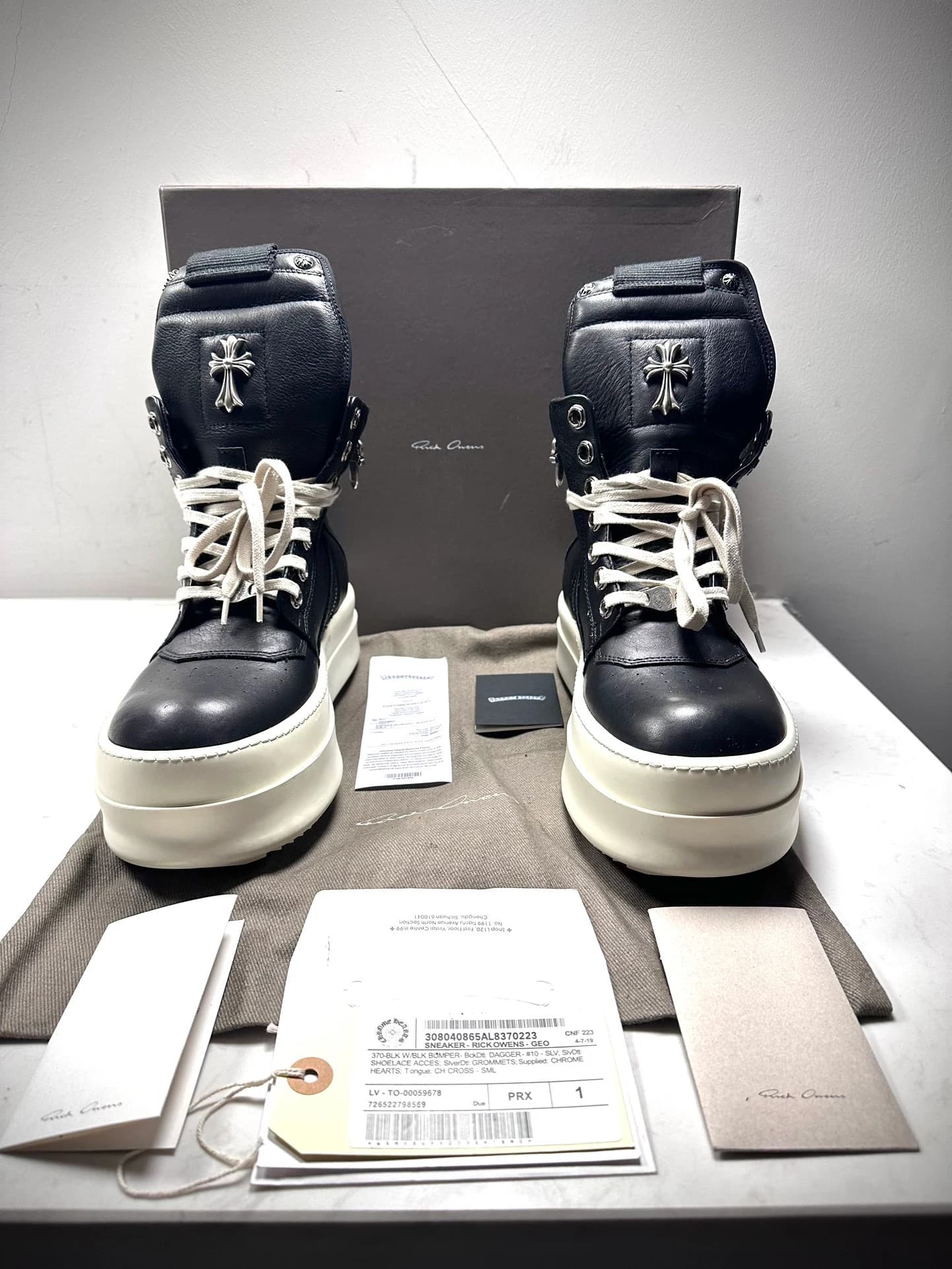 Chrome Hearts x Rick Owens Кеды Geobasket
