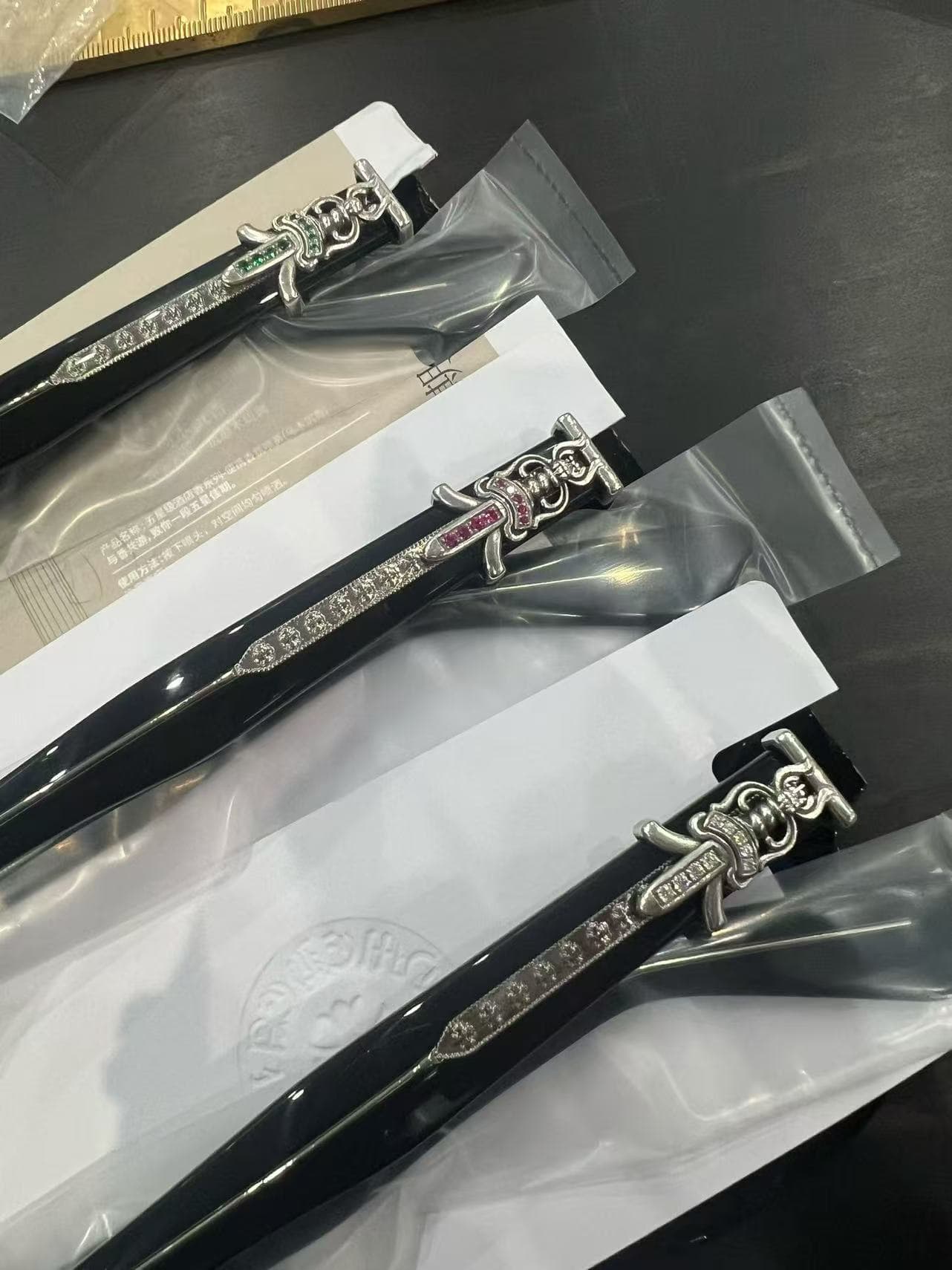 Заушники очков Chrome Hearts VAGILLIONAIRE II с серебряным декором