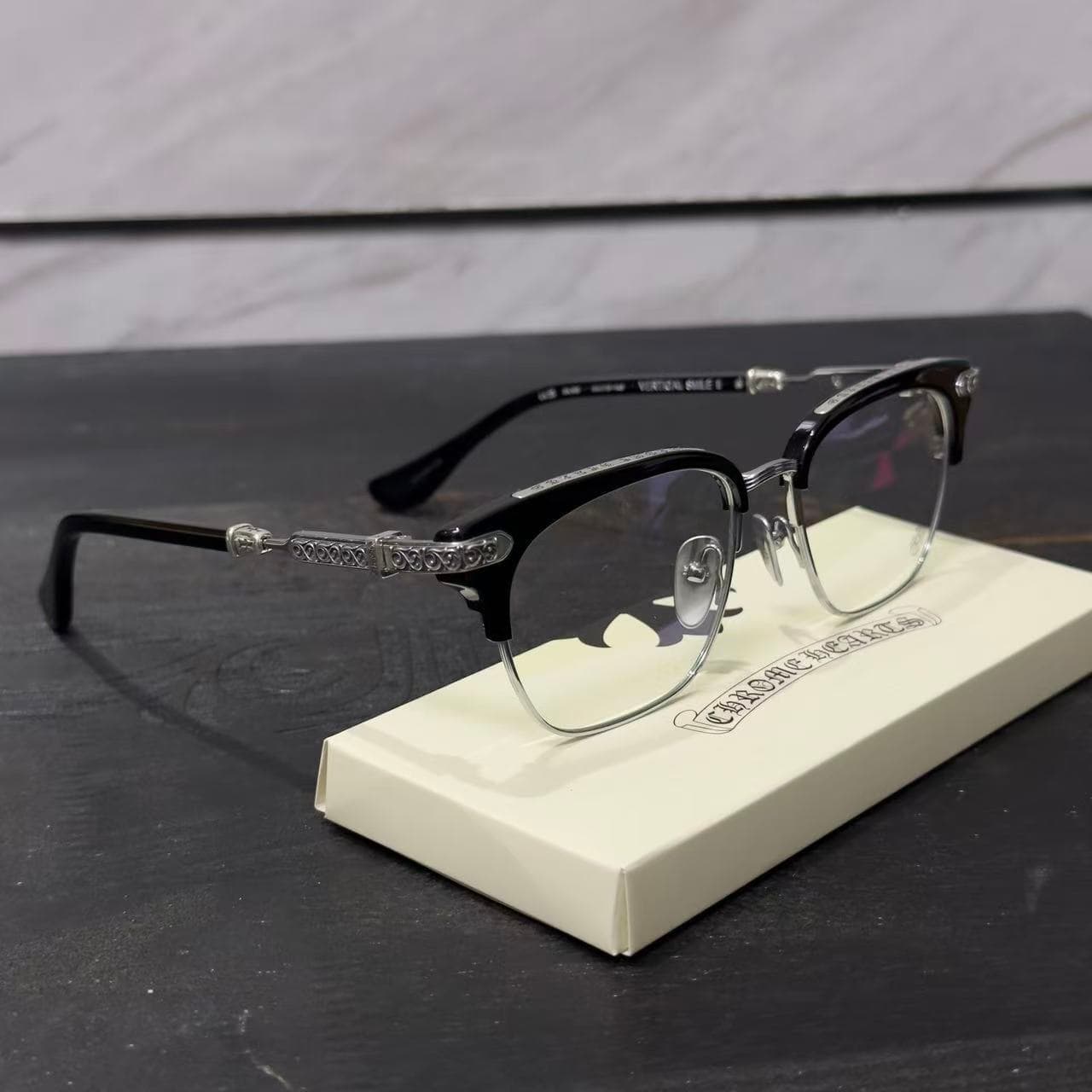 Оправа Chrome Hearts VERTICAL SMILE II с прозрачными демонстрационными линзами