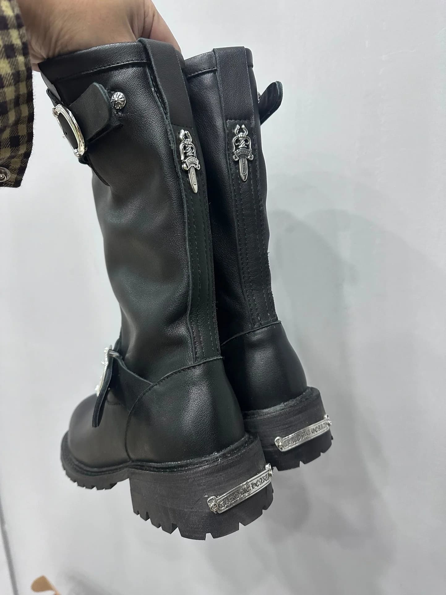 Сапоги Chrome Hearts x Wesco с молнией сзади