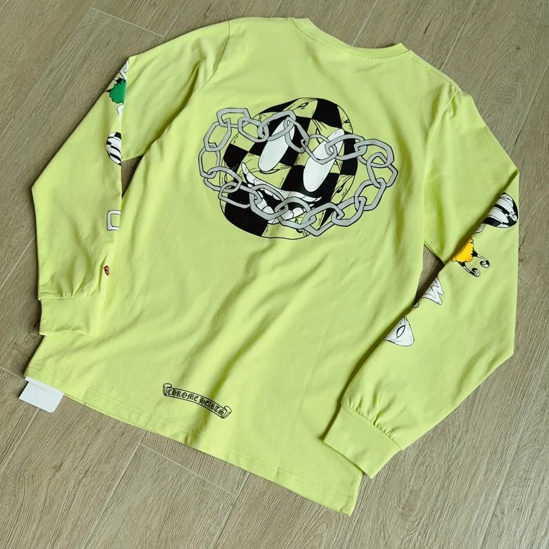 Лонгслив Chrome Hearts с графичным принтом на спине