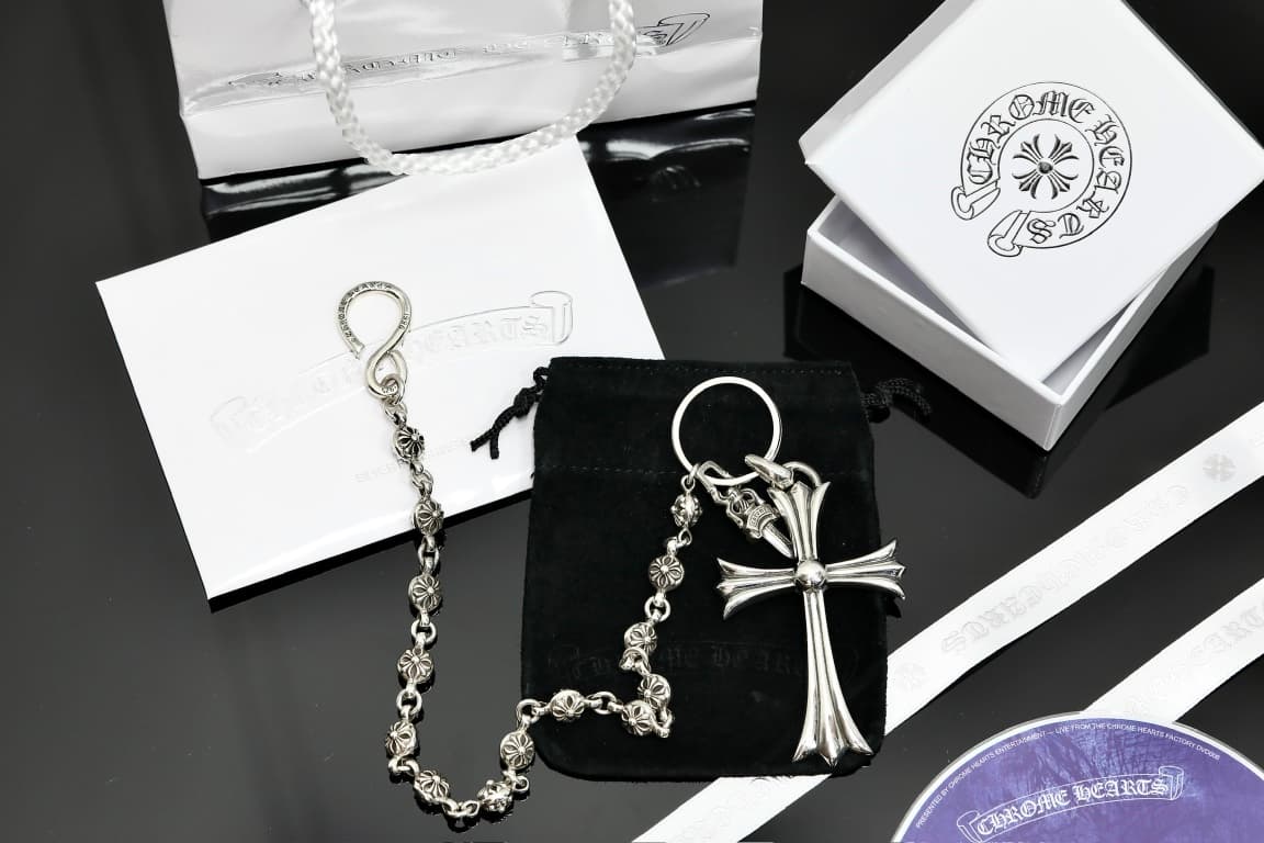 Комплект цепочки Chrome Hearts с фирменной коробкой и чехлом