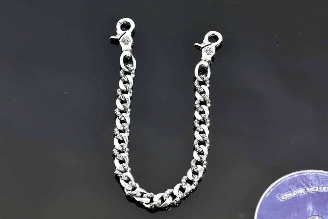 Серебряная цепь для сумки и брюк Tiny CH Cross