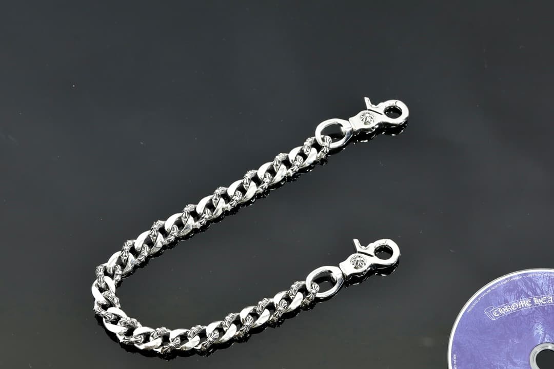Серебряная цепь для сумки и брюк Tiny CH Cross
