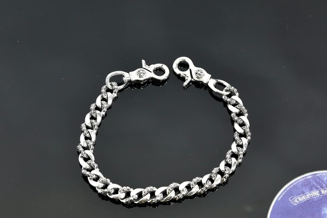 Серебряная цепь для сумки и брюк Tiny CH Cross