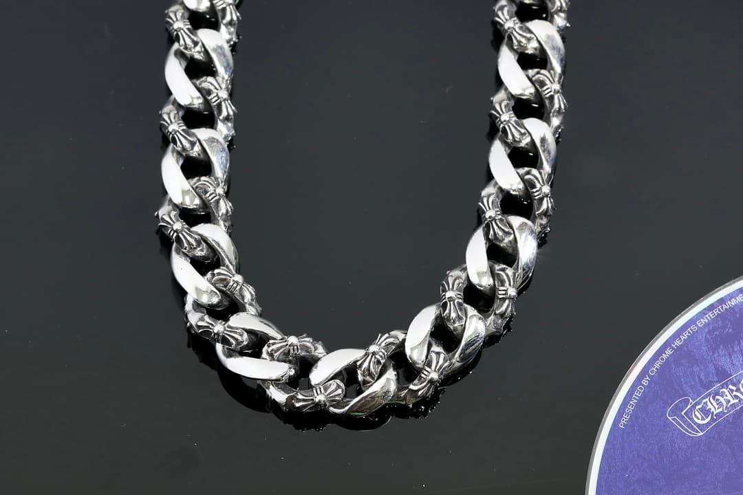 Серебряная цепь для сумки и брюк Tiny CH Cross