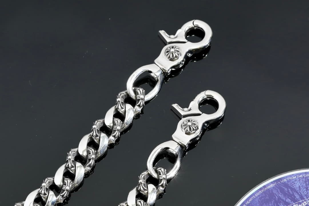 Серебряная цепь для сумки и брюк Tiny CH Cross