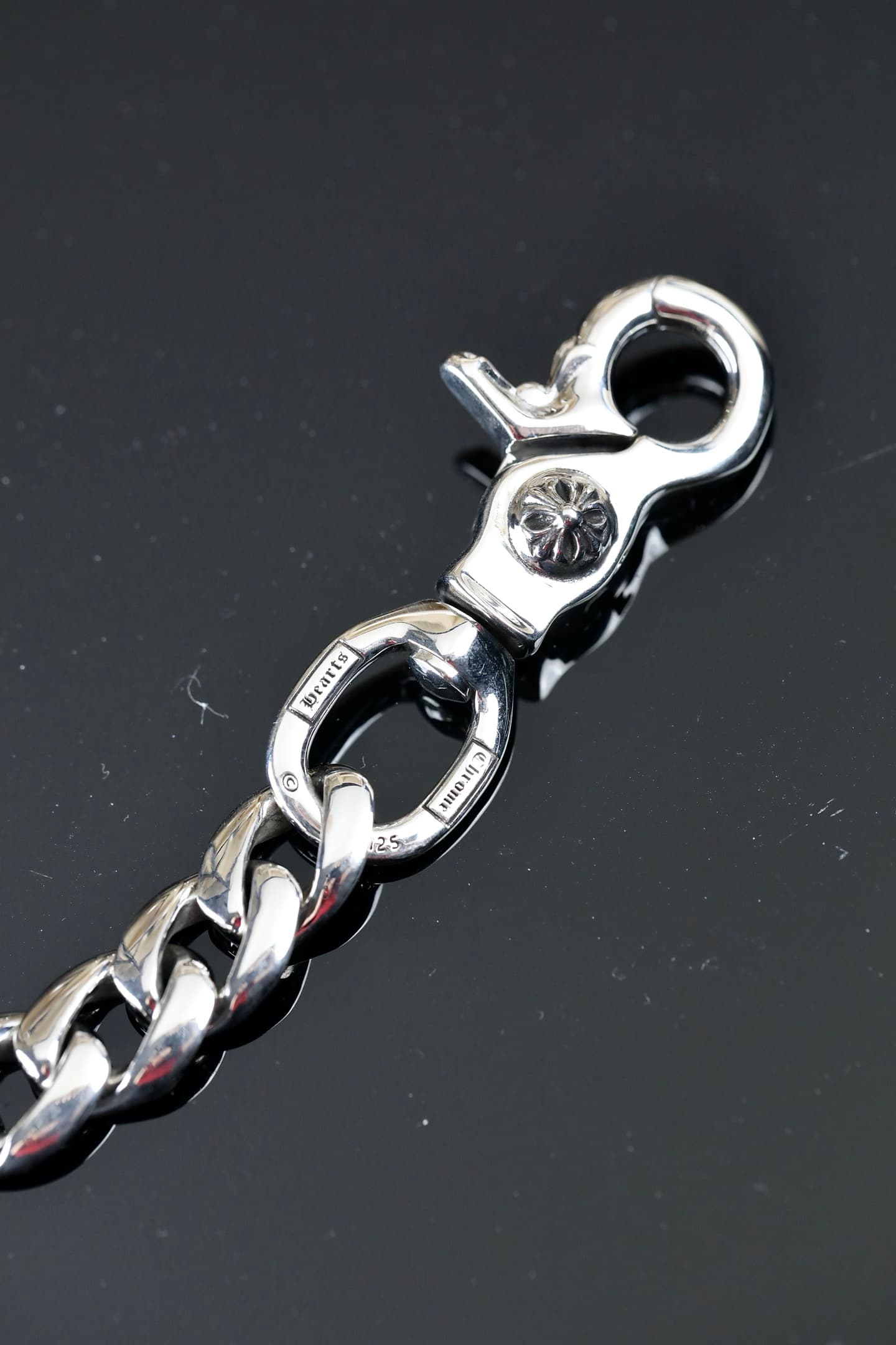 Серебряная цепочка для сумки и пояса с подвеской Dagger