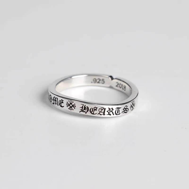 Серебряное кольцо Chrome Hearts Distort Spacer 3мм