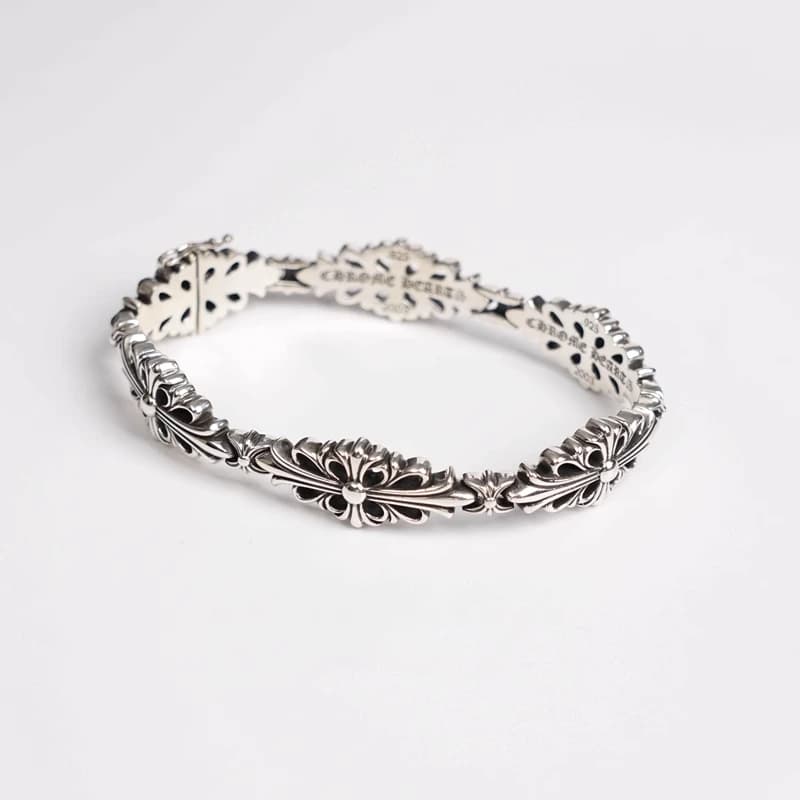 Серебряный браслет Chrome Hearts Double Cross