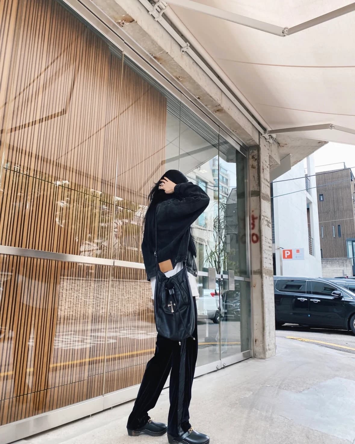 Плечевой ремень с серебряными элементами Chrome Hearts