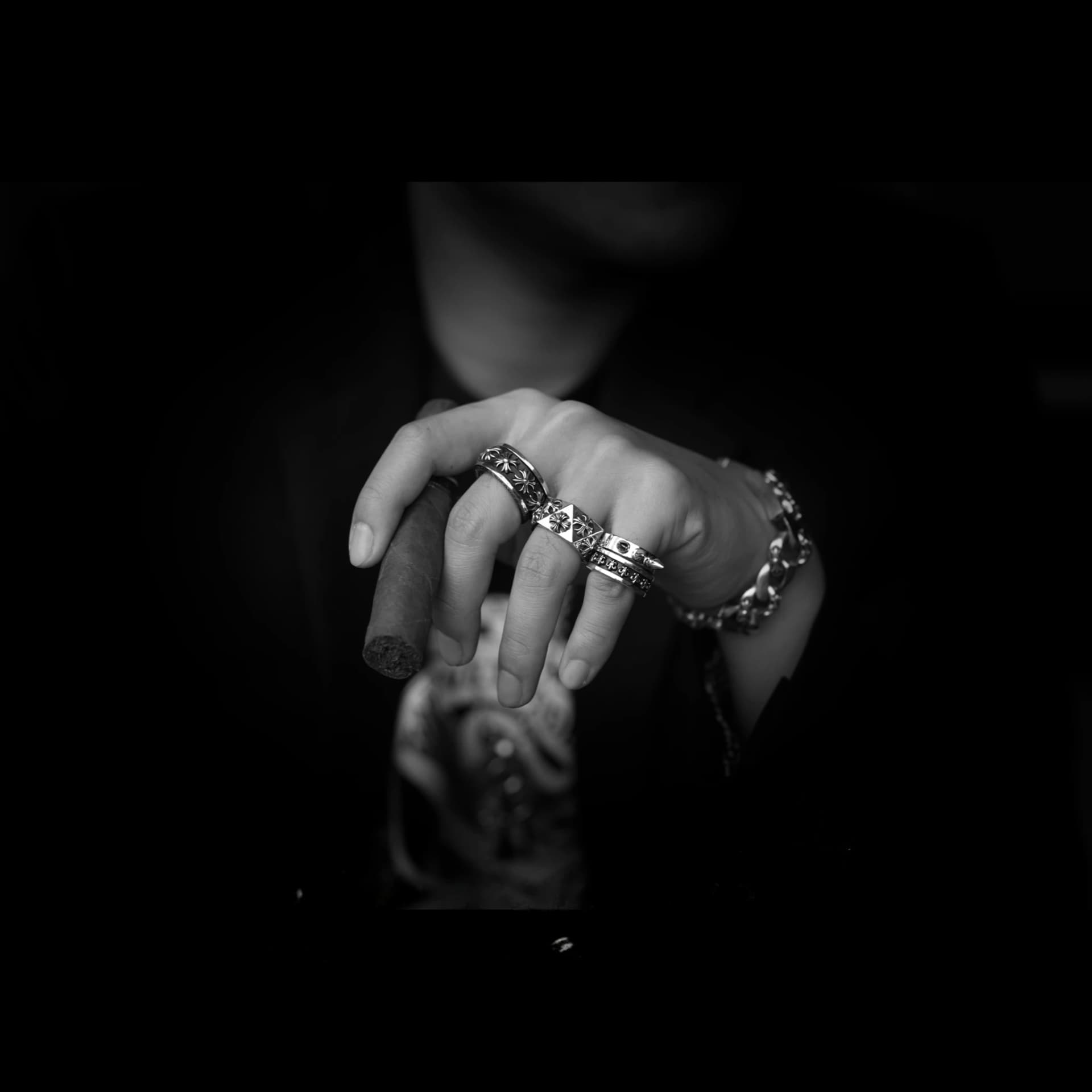 Серебряное кольцо Chrome Hearts с тремя шипами