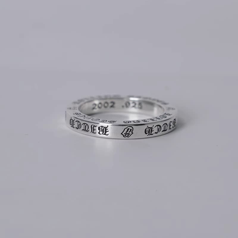 Серебряное кольцо-спейсер Chrome Hearts The Rolling Stones