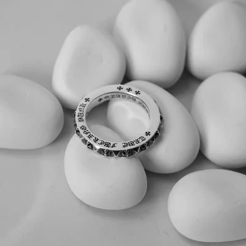 Серебряное кольцо Chrome Hearts с объемными крестами