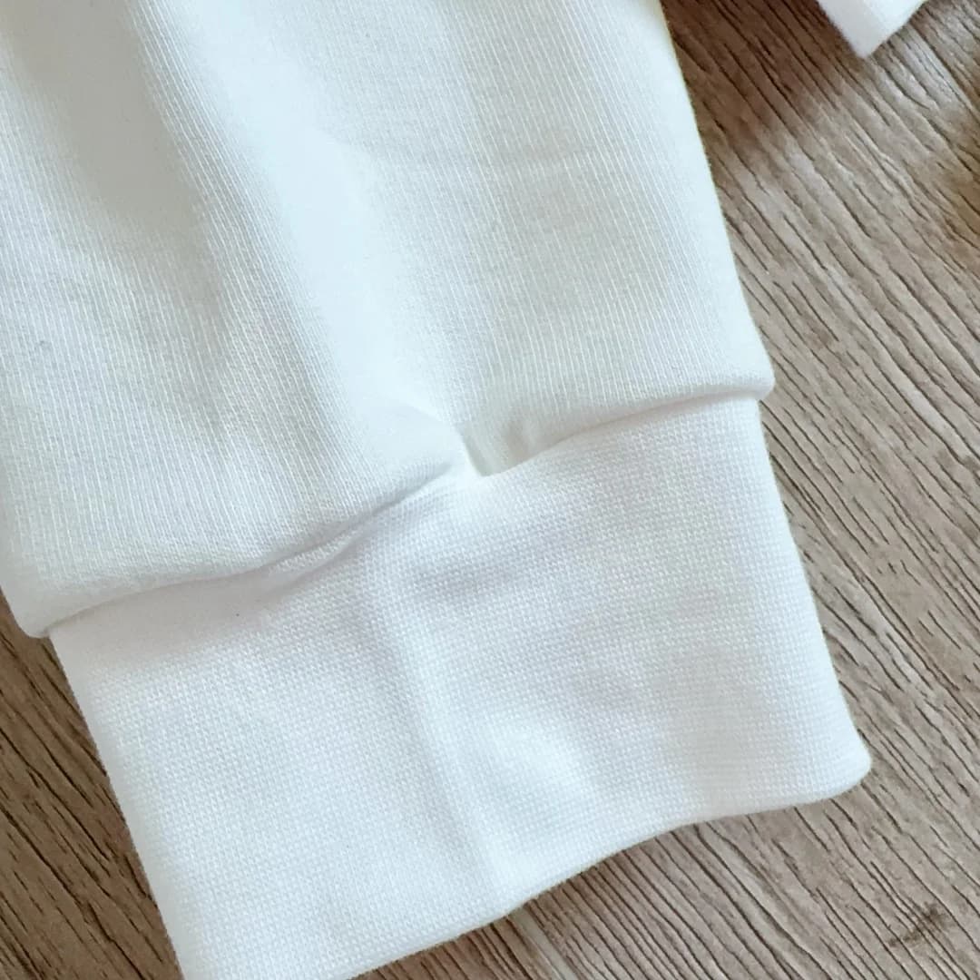 Эластичная манжета белого худи Chrome Hearts
